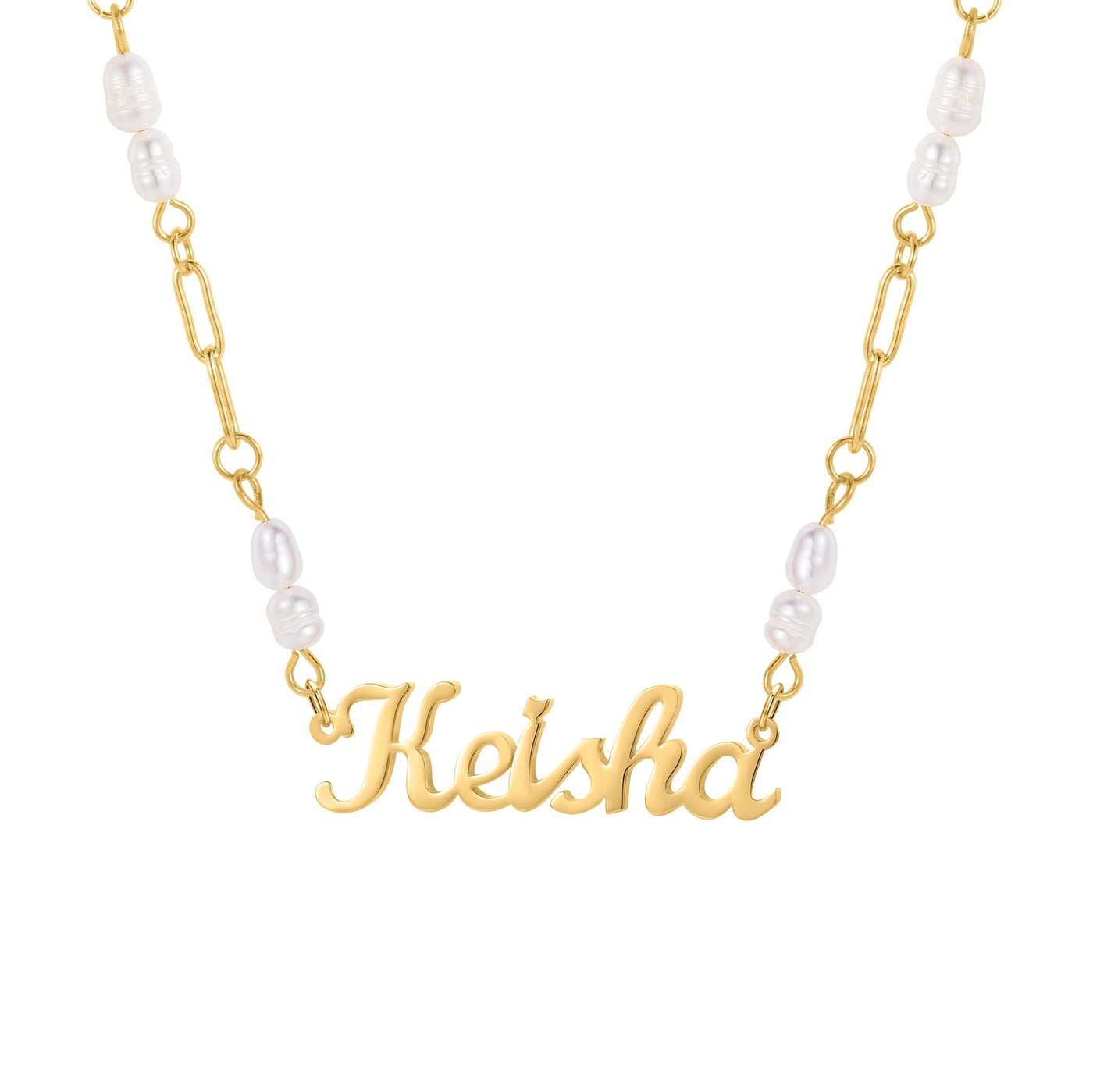 Rebel - Freshwater Pearls Custom Necklace - HouseofLx-18K Yellow Gold