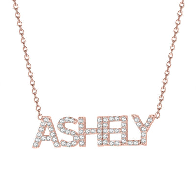 ROYAL - CZ DIAMOND CUSTOM NECKLACE - HouseofLx-18K Rose Gold