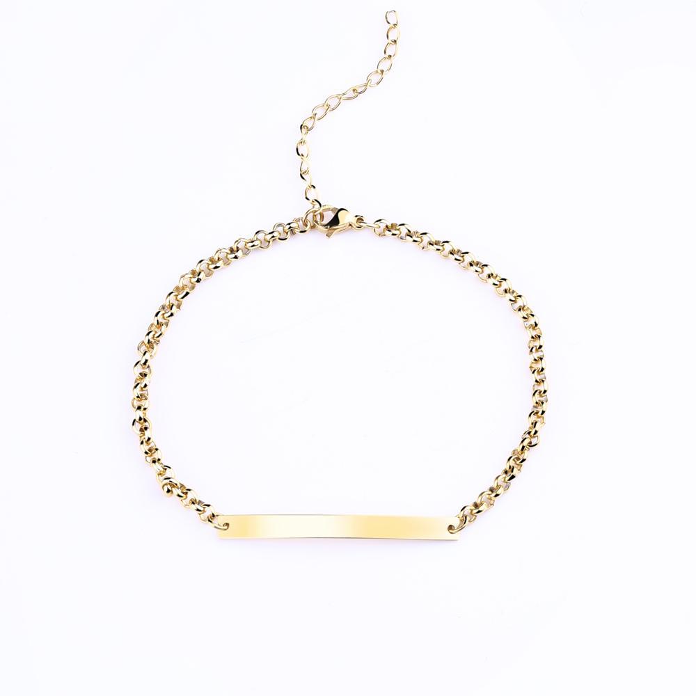 Set The Bar - Custom Engraved Bracelet - HouseofLx18K White Gold
