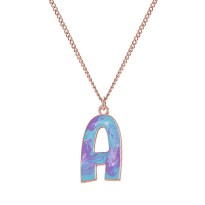 So You're an Artist - Custom Initial Necklace - HouseofLx-18K Rose Gold