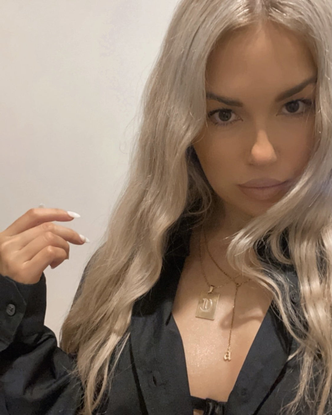 Sparkle - Custom Initial Lariat Necklace - HouseofLx-18K Yellow Gold