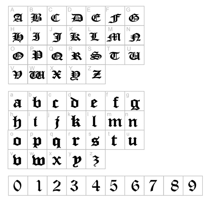a collection of various fonts and characters, including letters, numbers, and symbols, arranged in a grid format. The fonts and characters vary in size, style, and complexity, creating a diverse visual experience. The image does not contain any text or specific content that can be described in detail.