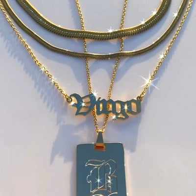Supreme - Zodiac Custom Necklace - HouseofLx-18K Yellow Gold