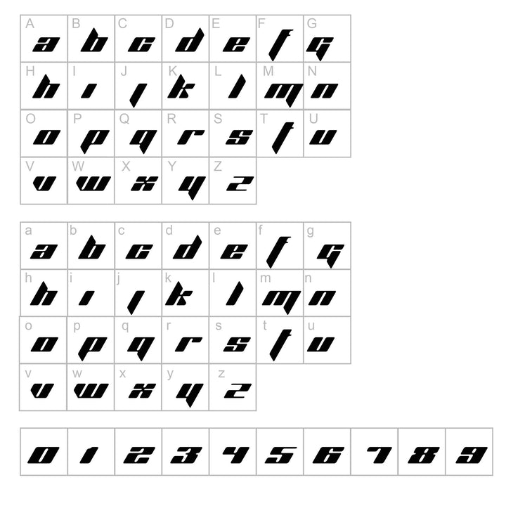 a grid of black text in a sans-serif font, with each character occupying a square. The text is arranged in rows and columns, and the image is described in terms of its content, without providing specific details about each character or the overall layout.