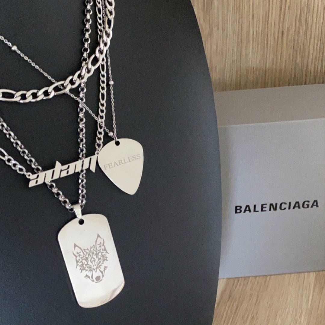 WOLF - CUSTOM ENGRAVED TAG NECKLACE