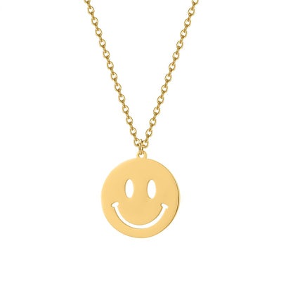 You Make Me Happy Necklace - HouseofLx-18K White Gold